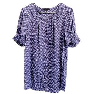 Banana Republic Silk Blue Button Down